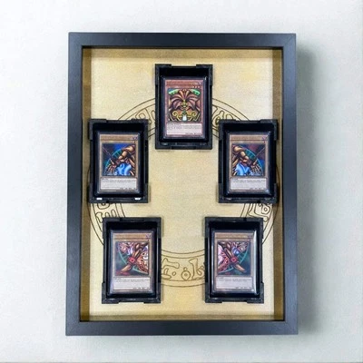 CARDFRAMES.DE Yu-Gi-Oh! Exodia Gold Holzrahmen | Display für 5 Magnetholder Karten | TCG Rahme
