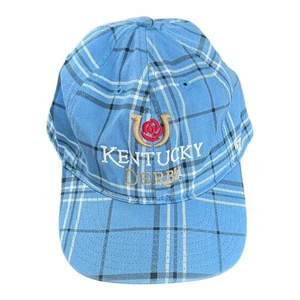 Sombrero flexible cierre a cuadros azul Kentucky Derby del 47 para hombre OSFA - Imagen 1 de 6