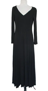 BADGLEY MISCHKA Women Size 10 Black Rayon Long Evening Gown Dress - Picture 1 of 7