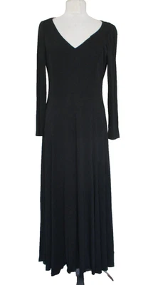 BADGLEY MISCHKA Women Size 10 Black Rayon Long Evening Gown Dress - Image 1 of 4
