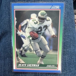 Spartito 1990 - Heath Sherman #398 (RC) Philadelphia Eagles - Foto 1 di 2