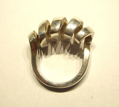 STERLING SILVER  LINKS OF LONDON ENTWINE COCKTAIL RING SIZE L - Image 1 of 3