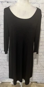 Chicos Chico’s Black Dress Size 1 Womens Medium 8 Comfort Travel Wear Casual LBD - Picture 1 of 8