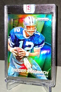 🔥ROGER STAUBACH🔥2014 Panini Prizm GREEN HOLO Prizm #147 SP Vaqueros Raros  - Imagen 1 de 5