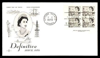 Mayfairstamps Canada FDC 1970 Definitive Issue Block of 4 First Day Cover aau_24 - Image 1 of 2