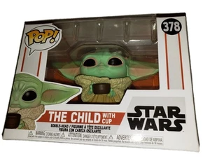 Funko Pop! Disney's Star Wars Mandalorian Baby Yoda Grogu Child with Cup #378! ^ - Picture 1 of 10