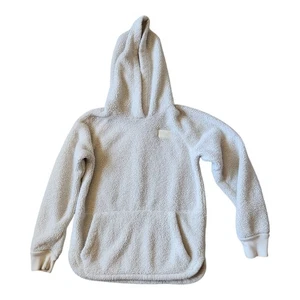Abercrombie Kids Hoodie Youth 9/10 Brown Sherpa Fleece Pullover Warm Soft Pocket - Picture 1 of 9