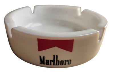 Aschenbecher Marlboro ,weiß, rot, unbenutzt, | D=ca. 10,5 cm , H ca. 3,5 - Bild 1 von 4