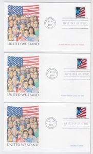 TurtlesTradingPost- United We Stand Flag 2001 #3549-50 FDC- Fleetwood Cachets - Picture 1 of 2