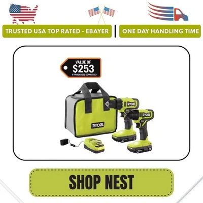 ONE+ 18V Cordless 2-Tool Combo Kit with Drill/Driver, Impact Driver, (2) 1.5 Ah - Image 1 of 4