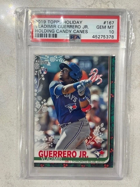 VLADIMIR GUERRERO JR. 2019 Topps Holiday PSA 10 Candy Canes short print SP RC - Image 1 of 1