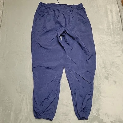 Vintage Nike Pants Mens XL Blue Track Windbreaker Baggy Y2K 90s Retro Streetwear - Image 1 of 4
