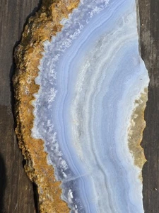 Stunning Blue Lace Agate Slab Rough Not Polished Lapidary - Picture 1 of 17