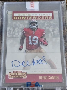 2019 Panini Contenders Deebo Samuel RC Auto GOLD #d 06/10 Rookie Of The Year SSP - Bild 1 von 3