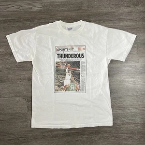 Vintage Miami Heat T-Shirt Herren Medium LeBron James Zeitung NBA Basketball - Bild 1 von 9