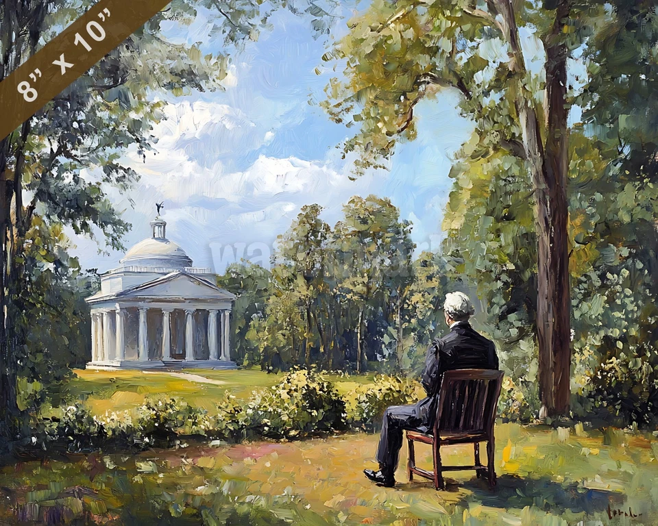 Thomas Jefferson at Monticello Oil painting 8x10 Print