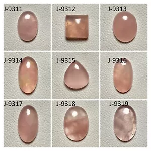 Natural Rose Quartz Cabochon Loose Semi Precious Gemstone For Jewelry Making - Picture 1 of 20