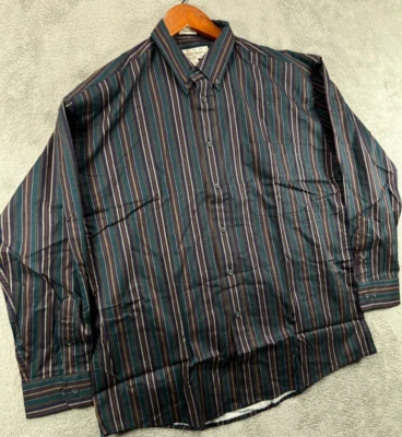 Crossings Mens Large Shirts Button Down Blue Long Sleeve Multi Striped NWT - Image 1 of 4