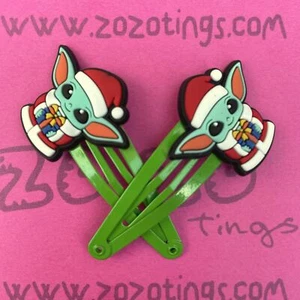 Baby Yoda Christmas Snap Hair Clips - Picture 1 of 1