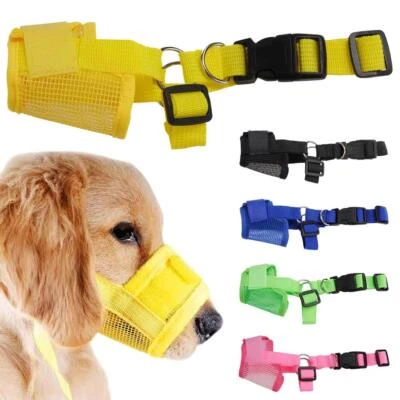 Adjustable Strap DogComfortable Mesh Pet Mask Small to Medium Dogs F7L9 R8W C2V5 - Image 1 of 4