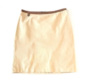 BCBGMaxazria Corduroy Pencil Skirt Womens Size 10 Beige Straight Fit - Picture 1 of 5