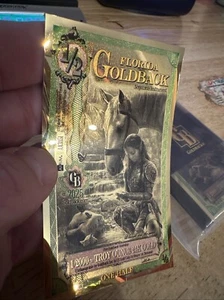 x100 Florida 1/2 Goldback Lot 24k Gold Foil Note Bill Currency 1/2000th Oz. 2025 - Picture 1 of 24