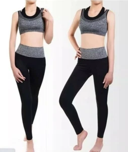 Women's Fashion Sports Bra Pants Set Yoga Clothing Suits Gym Workout Fitness - Picture 1 of 6