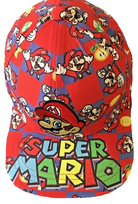 Super Mario Hat Cap Snapback Mens Boys Kids Gaming Retro Arcade Cotton Bros AUS - image 1 of 4