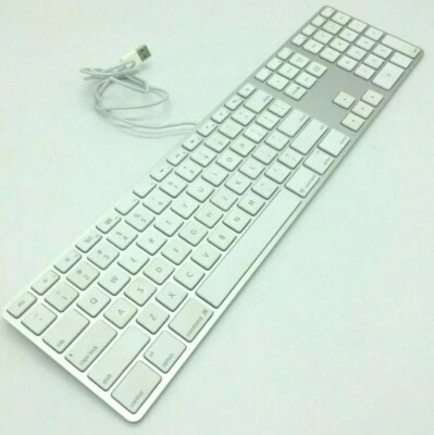 Apple  slim USB Wired Keyboard A1243 MB110LL/A Aluminum standard  Full Size  - Image 1 of 4