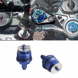 For Suzuki GW/DR250 Bule Motorcycle Front Fork Shock Absorber Screw Cover Cap - Picture 1 of 8