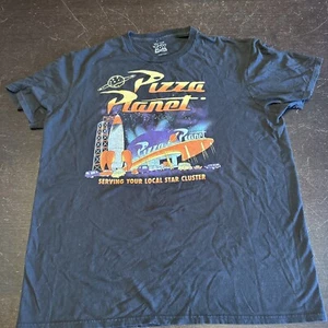 Pizza Planet Shirt Adult M Disney Pixar Black Graphic Toy Story Cotton - Picture 1 of 6