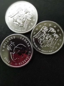 PURE SILVER 2009 1 0Z. BU .9999 RARE "THUNDERBIRD" UNC ROYAL CANADIAN MINT COIN  - Picture 1 of 2