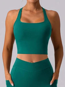 Square Neck Racerback Cropped Tank - Picture 1 of 19