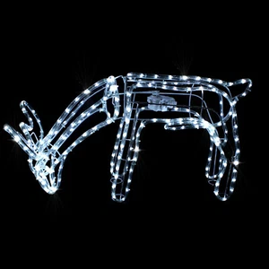 Grasendes Funkelndes LED Rentier 216 (36 Funkel) LEDs motorgest. Kopf nur 15Watt - Bild 1 von 2