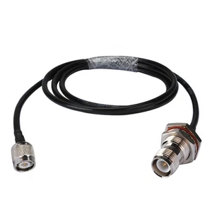 RP TNC female bulkhead O-ring to TNC male plug Pigtail cable RG58 50cm for Wifi - Zdjęcie 1 z 3