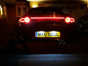 Mazda MX-5 Miata Mk4 ND 2015-2023 Red LED Boot Lid Strip. Easy installation. - Picture 1 of 3