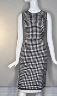 Alber Elbaz for Lanvin 2014 BLACK & WHITE Sheath Dress Size 38, ITALY NWOT - Image 1 of 4