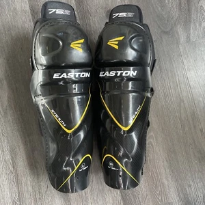Easton 75S Stealth Hockey Pad Set, Black & Yellow 14" 36cm, Free Shipping - Picture 1 of 11