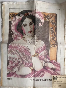 Lona con aguja SASI CREATIONS BARONESS #2627L solo 12 x 16" 14 malla vintage - Imagen 1 de 4