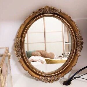 Vintage Mirror Exquisite Makeup Mirror Wall Hanging Mirror Home Bathroom Mirror