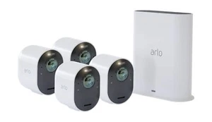 Arlo Ultra 4K Wire-Free HDR Security Cameras Surveillance / 4-Camera White - Picture 1 of 9