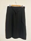 Piper Size 16 Women’s Black Midi Skirt A-line Design Belt Polyester Casual