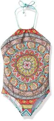 Billabong Big Girls' Samsara One Piece Swimsuit, Multi-Color - Size 10 - Image 1 of 2