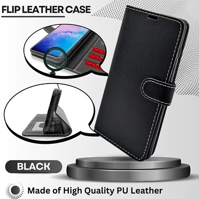 For One Plus 5T Cover Case Flip Book Pouch Wallet PU Leather Stylish Black Pink - Image 1 of 4