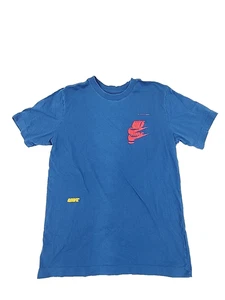 Nike Essentials Sport Tee Shirt Mens Size Small S Blue Double Swoosh Crew Neck - Picture 1 of 10