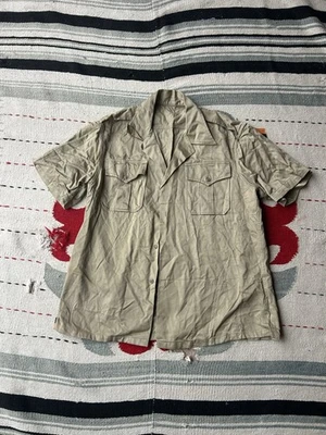 Camisa Uniforme Militar Caqui Ejército de Estados Unidos Años 60 De Colección Talla Grande Foto 1 de 4