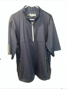 Sun Mountain Rain Wear Men’s Short Sleeve Rain 1/4 Zip Size XL Golf Pullover - Picture 1 of 7