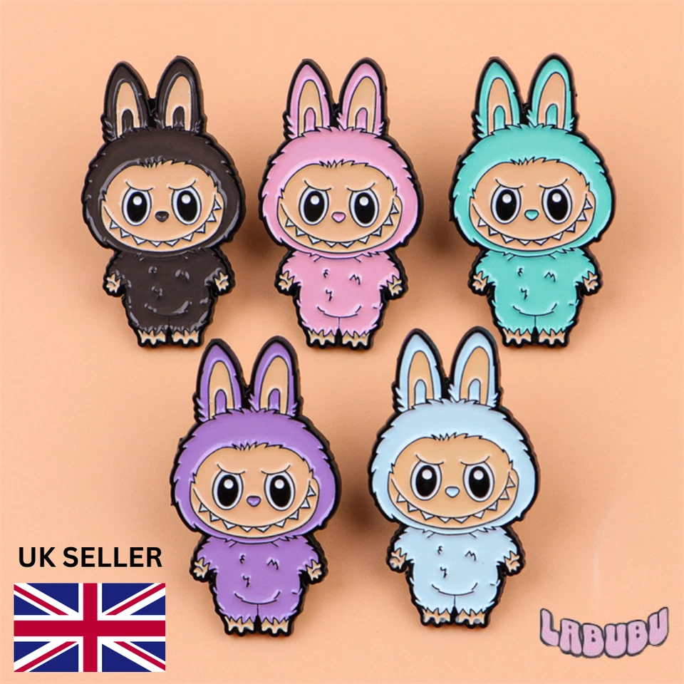 Labubu Brooch Metal Enamel Pin Badges | Bundle of 5 Blind Bundle | UK Seller