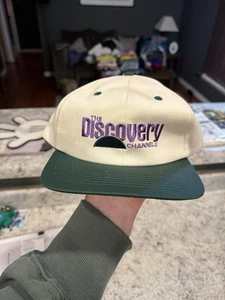 Vintage 90s The Discovery Channel TV Promo Strapback Hat Cap DEADSTOCK Nature - Bild 1 von 4