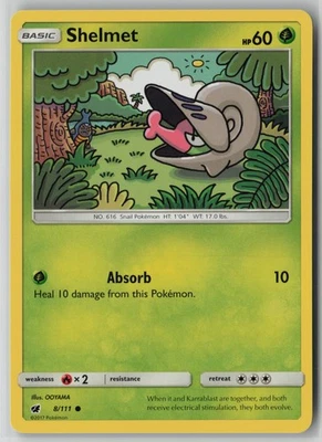 Shelmet 8/111 Pokemon Crimson Invasion Common Near Mint Card NM 2 - Image 1 of 2